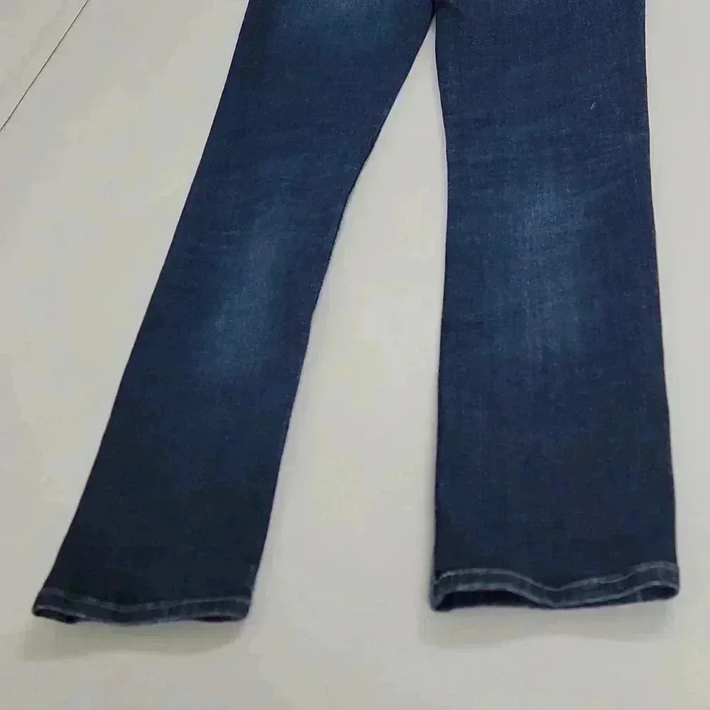 Allsaints Rex Slim Fit Stretch Straight Leg Jeans Mens 28 Blue Button Fly